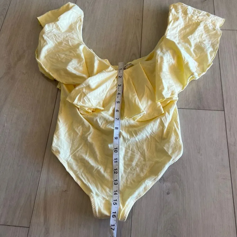 Free People Solid Matilda Bodysuit size L
